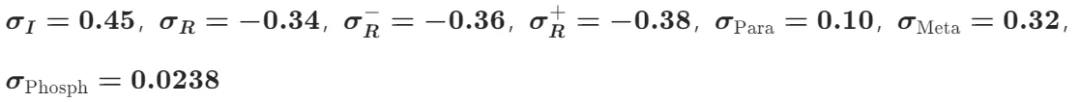 Hammett 电子取代基常数（σ）计算模块 界面