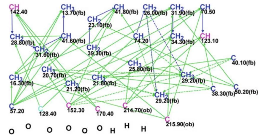 图5.15Schiglautone A 的分子连接图。未对MCD 进行任何编辑。