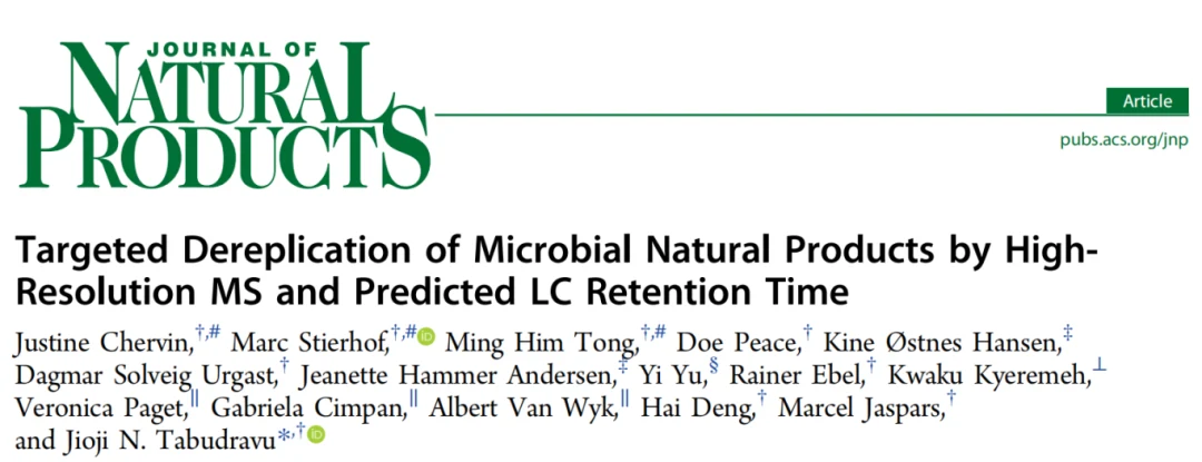 原文发表于 Journal of Natural Products