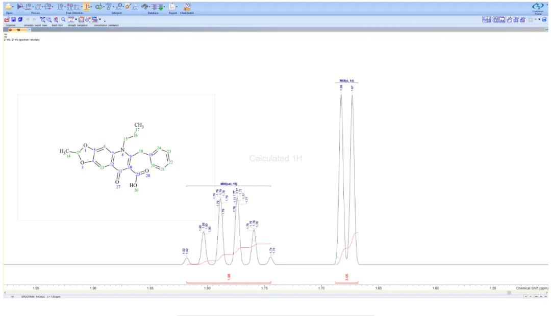 1H NMR 谱预测界面