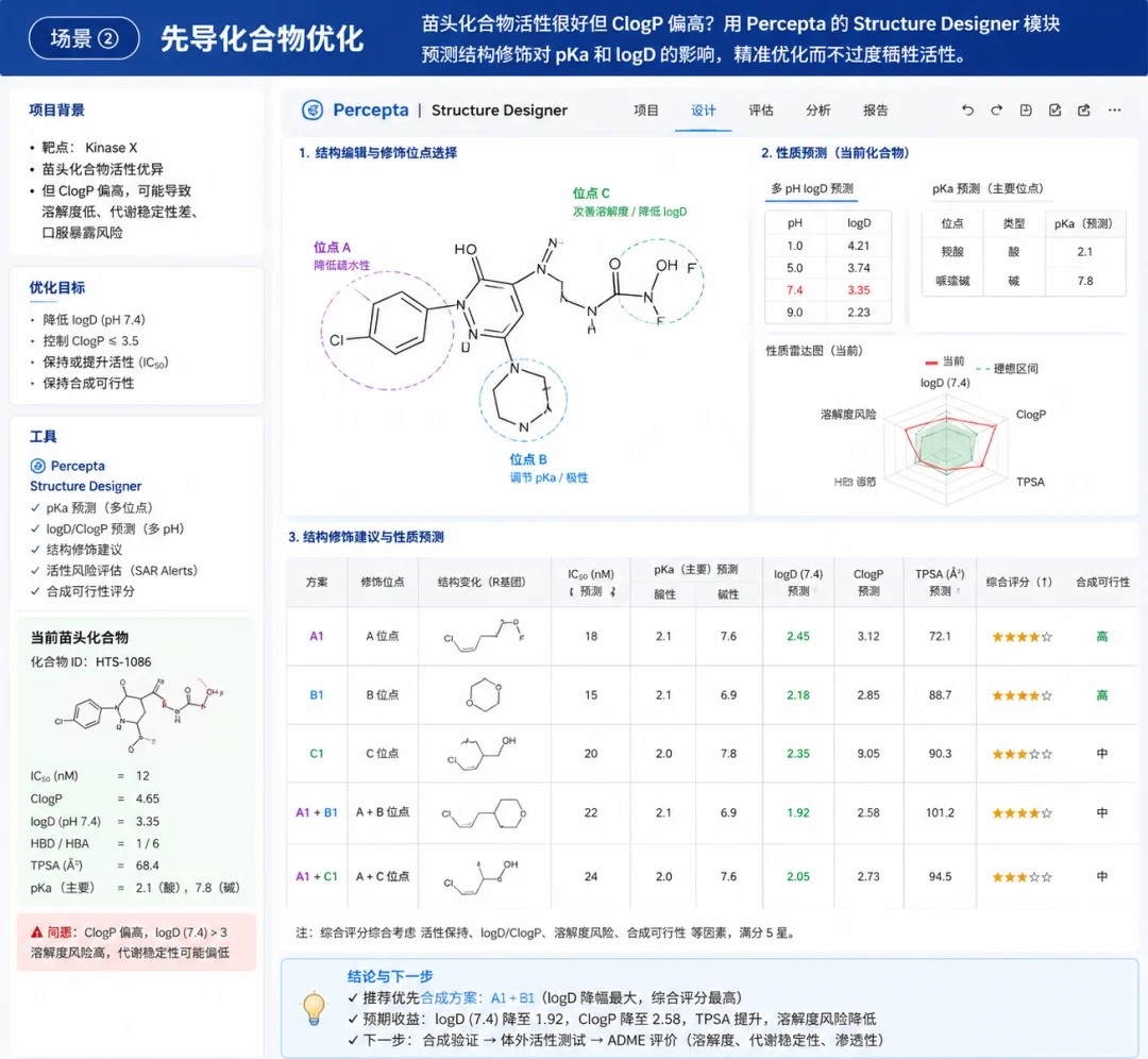 场景二：Structure Designer 先导化合物优化工作流示意