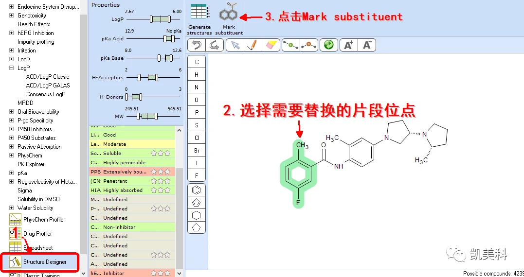 一款简单易用的衍生物库设计工具：Structure Designer 界面