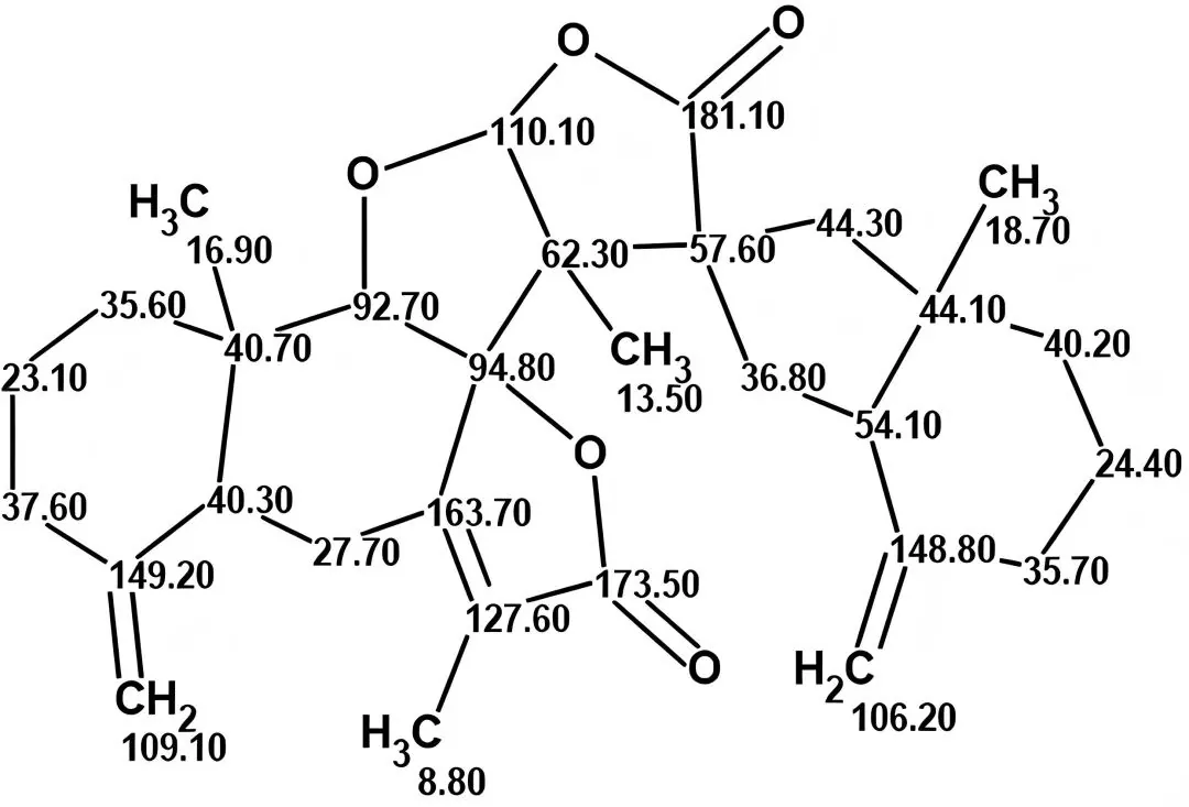 Structure Elucidator Suite 辅助解析复杂天然产物 biatractylonoid D 的结构