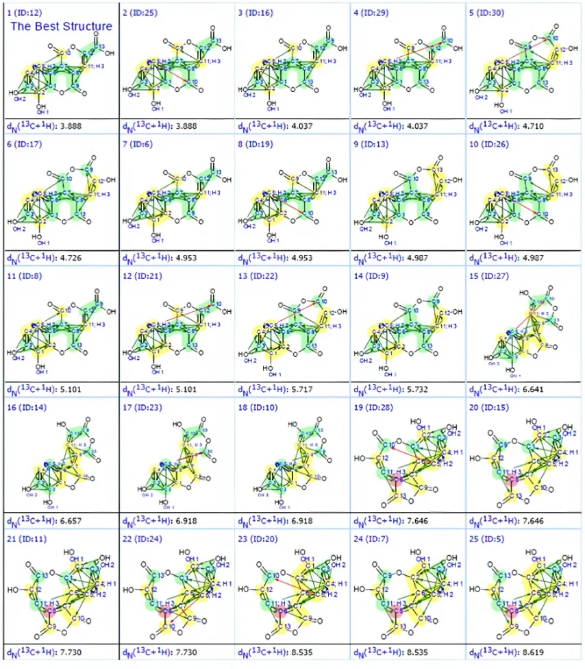 图S8-2. ACD-SE生成的结构列表概览